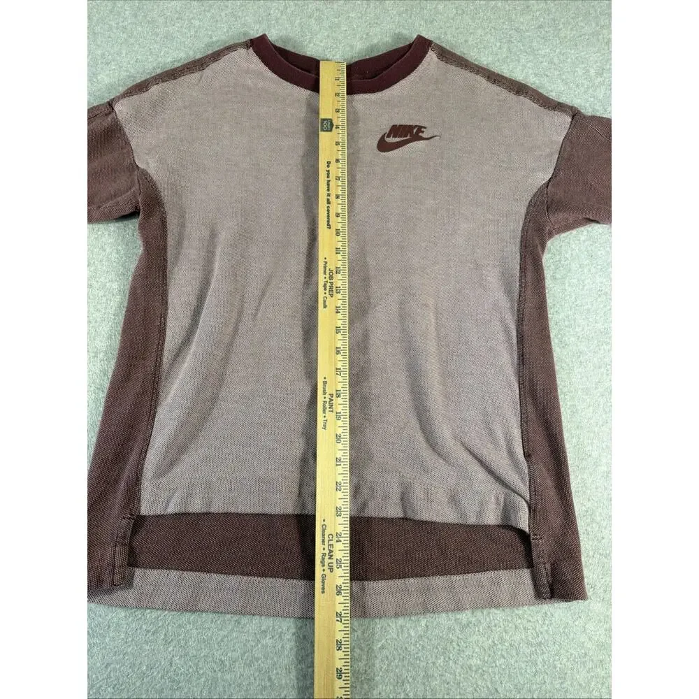 Nike Large Woven Shirt, Burgundy, Short Sleeve, Golf Shirt
